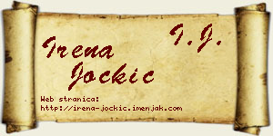 Irena Jockić vizit kartica
